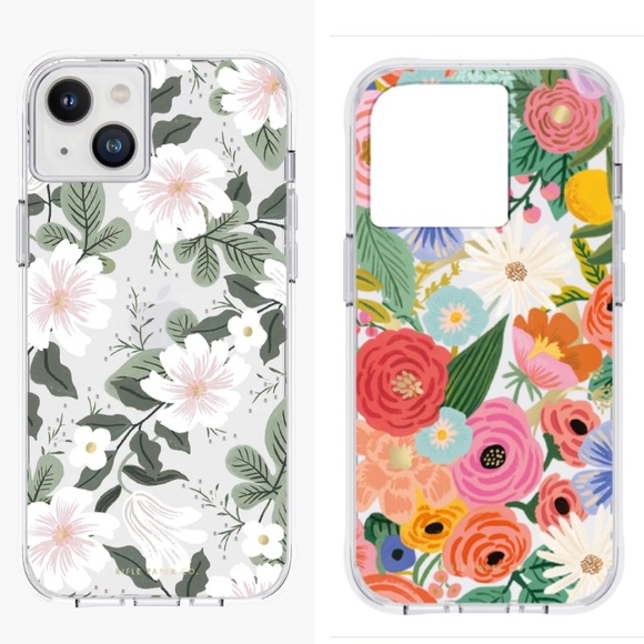 Rifle Paper Co "Clear Willow" & "Garden Party" iPhone 14 Pro Floral Phone Cases - Picture 1 of 11
